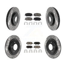 Load image into Gallery viewer, [Front+Rear] 13-15 Kia Optima 2.0L Performance Drilled &amp; Slotted Brake Rotor &amp; Ceramic Pads Kit For Max Braking