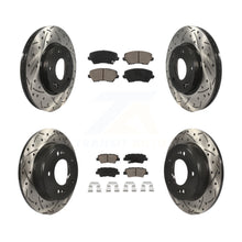 Charger l'image dans la galerie, Front Rear Drill Slot Brake Rotors Ceramic Pad Kit For Kia Forte Hyundai Elantra