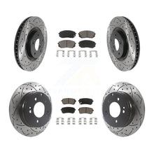 Load image into Gallery viewer, Front Rear Drill Slot Brake Rotor Ceramic Pad Kit For Hyundai Tucson Kia Cadenza