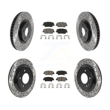 Load image into Gallery viewer, Front Rear Drill Slot Disc Brake Rotor Ceramic Pad Kit For Hyundai Azera Limited