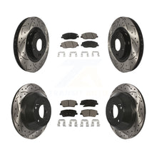 Charger l'image dans la galerie, Front Rear Drilled Slot Brake Rotor Ceramic Pad Kit For Hyundai Santa Fe XL 3.3L