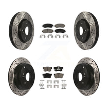 Load image into Gallery viewer, Front Rear Drill Slot Disc Brake Rotors Ceramic Pad Kit For Honda CR-V Acura RDX
