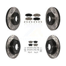 Charger l'image dans la galerie, Front Rear Drill Slot Disc Brake Rotor Ceramic Pad Kit For Honda Civic Acura ILX