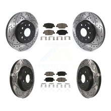 Charger l'image dans la galerie, Front Rear Coat Drill Slot Disc Brake Rotor Ceramic Pad Kit For Chevrolet Camaro