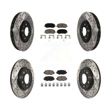 Charger l'image dans la galerie, Front Rear Coated Drilled Slot Disc Brake Rotor Ceramic Pad Kit For Chrysler 200
