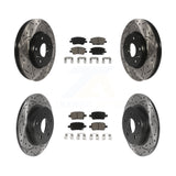 Front Rear Drill Slot Brake Rotors Ceramic Pad Kit For Chevrolet Cruze Volt Bolt