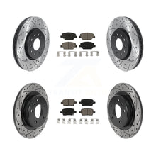 Charger l'image dans la galerie, Front Rear Drill Slot Disc Brake Rotor Ceramic Pad Kit For Chevrolet Equinox GMC