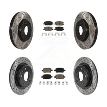 Load image into Gallery viewer, Front Rear Drilled Slot Brake Rotor Ceramic Pad Kit For Chevrolet Equinox Malibu