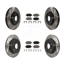 Charger l'image dans la galerie, Front Rear Coat Drill Slot Disc Brake Rotors Ceramic Pad Kit For Chevrolet Cruze