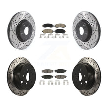Charger l'image dans la galerie, Front Rear Coated Drill Slot Disc Brake Rotor Ceramic Pad Kit For Subaru Impreza