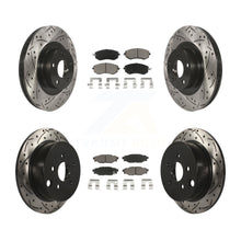 Load image into Gallery viewer, Front Rear Drilled Slot Disc Brake Rotors Ceramic Pad Kit For Subaru Forester XV