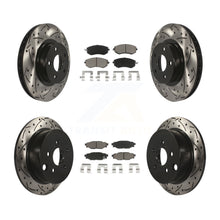 Load image into Gallery viewer, Front Rear Coated Drill Slot Disc Brake Rotor Ceramic Pad Kit For Subaru Impreza