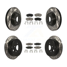 Charger l'image dans la galerie, Front Rear Coated Drill Slot Disc Brake Rotor Ceramic Pad Kit For Subaru Impreza