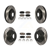 Load image into Gallery viewer, Front Rear Drill Slot Brake Rotors Ceramic Pad Kit For Kia Sorento Hyundai Santa