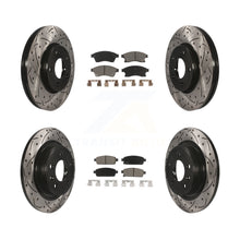 Charger l&#39;image dans la galerie, [Front+Rear] 2012-2013 Buick Verano Performance Drilled &amp; Slotted Brake Rotor &amp; Ceramic Pads Kit For Max Braking