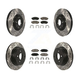 Front Rear Drill Slot Brake Rotors Ceramic Pad Kit For INFINITI G37 G35 M35 350Z