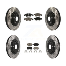 Load image into Gallery viewer, Front Rear Coated Drilled Slot Disc Brake Rotor &amp; Ceramic Pad Kit For Audi Q5 S5