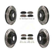 Load image into Gallery viewer, [Front+Rear] 2016-2022 Honda HR-V Performance Drilled &amp; Slotted Brake Rotor &amp; Ceramic Pads Kit For Max Braking