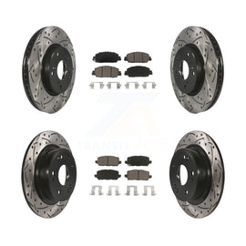 [Front+Rear] 2016-2022 Honda HR-V Performance Drilled & Slotted Brake Rotor & Ceramic Pads Kit For Max Braking