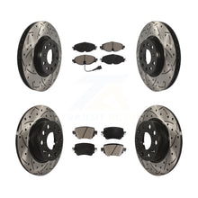 Charger l&#39;image dans la galerie, Front Rear Drill Slot Brake Rotor Ceramic Pad Kit For Volkswagen GTI Golf Passat