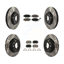 Load image into Gallery viewer, Front Rear Coated Drill Slot Disc Brake Rotor Ceramic Pad Kit For Volkswagen GTI