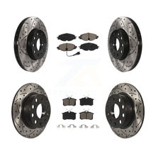 Charger l&#39;image dans la galerie, Front Rear Drill Slot Brake Rotor Ceramic Pad Kit For Volkswagen Golf SportWagen