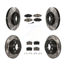 Charger l'image dans la galerie, Front Rear Drill Slot Brake Rotor Ceramic Pad Kit For Volkswagen Golf SportWagen