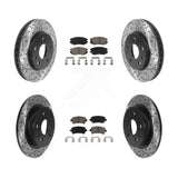 Front Rear Drilled Slot Brake Rotor Ceramic Pad Kit For Chevrolet Malibu Limited