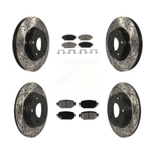 Load image into Gallery viewer, [Front+Rear] 2019-2021 Mazda CX-3 AWD Performance Drilled &amp; Slotted Brake Rotor &amp; Ceramic Pads Kit For Max Braking