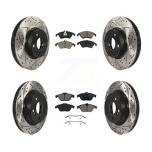 Load image into Gallery viewer, Front Rear Drilled Slot Brake Rotors Ceramic Pad Kit For Mercedes-Benz E350 C300