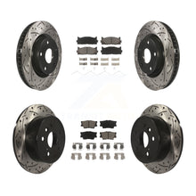 Charger l'image dans la galerie, Front Rear Drilled Slot Brake Rotor Ceramic Pad Kit For Toyota Camry Lexus ES350