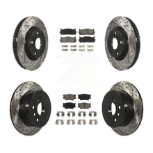Charger l'image dans la galerie, Front Rear Drilled Slot Brake Rotor Ceramic Pad Kit For Toyota Camry Lexus ES350