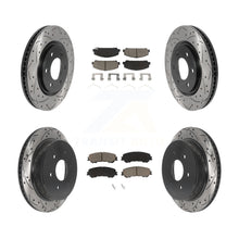 Charger l&#39;image dans la galerie, [Front+Rear] 2017-2023 Nissan TITAN Performance Drilled &amp; Slotted Brake Rotor &amp; Ceramic Pads Kit For Max Braking