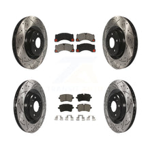 Load image into Gallery viewer, [Front+Rear] 2017 Porsche Macan Base Performance Drilled &amp; Slotted Brake Rotor &amp; Ceramic Pads Kit For Max Braking