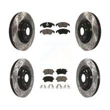 Charger l'image dans la galerie, Front Rear Drilled Slot Disc Brake Rotors Ceramic Pad Kit For Audi A6 Quattro A7