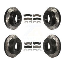 Charger l'image dans la galerie, Front Rear Drilled Slot Brake Rotor Ceramic Pad Kit For Chevrolet Silverado 2500