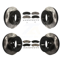 Charger l'image dans la galerie, Front Rear Drill Slot Brake Rotors Ceramic Pad Kit For Ford F-250 Super Duty 4WD
