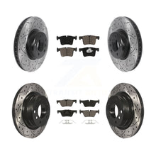 Load image into Gallery viewer, Front Rear Coated Drilled Slotted Disc Brake Rotors Ceramic Pad Kit For BMW 328d