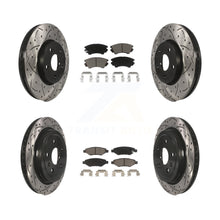 Load image into Gallery viewer, Front Rear Drilled Slot Brake Rotor &amp; Ceramic Pad Kit For Chevrolet Camaro LT LS