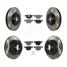 Load image into Gallery viewer, [Front+Rear] 2009 BMW X6 From 10 08 Performance Drilled &amp; Slotted Brake Rotor &amp; Ceramic Pads Kit For Max Braking
