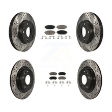 Load image into Gallery viewer, [Front+Rear] 2016-2018 Mazda CX-3 FWD Performance Drilled &amp; Slotted Brake Rotor &amp; Ceramic Pads Kit For Max Braking
