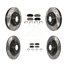 Load image into Gallery viewer, Front Rear Coated Drilled Slot Disc Brake Rotor &amp; Ceramic Pad Kit For Mazda CX-5