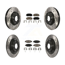 Load image into Gallery viewer, Front Rear Coated Drilled Slot Disc Brake Rotor &amp; Ceramic Pad Kit For Mazda CX-5