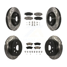 Load image into Gallery viewer, Front Rear Drill Slot Brake Rotors Ceramic Pad Kit For Lexus IS250 Base with RWD