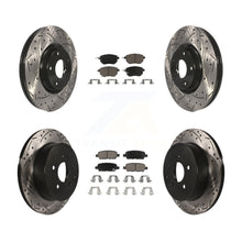 Load image into Gallery viewer, Front Rear Coated Drill Slot Disc Brake Rotors Ceramic Pad Kit For Nissan Murano