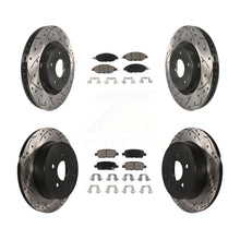 Load image into Gallery viewer, Front Rear Drilled Slot Brake Rotor Ceramic Pad Kit For Nissan Pathfinder Murano