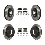 Front Rear Drill Slot Brake Rotors Ceramic Pad Kit For Nissan Sentra SE-R Spec V