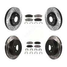 Load image into Gallery viewer, [Front+Rear] 2004-2009 Nissan Quest Performance Drilled &amp; Slotted Brake Rotor &amp; Ceramic Pads Kit For Max Braking