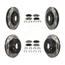 Load image into Gallery viewer, Front Rear Coated Drilled Slot Disc Brake Rotors Ceramic Pad Kit For Nissan LEAF