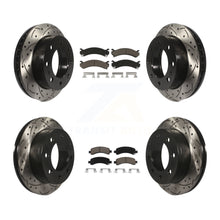 Load image into Gallery viewer, Front Rear Drill Slot Brake Rotor Ceramic Pad Kit For Chevrolet Express 2500 GMC